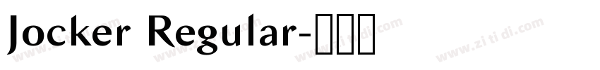 Jocker Regular字体转换